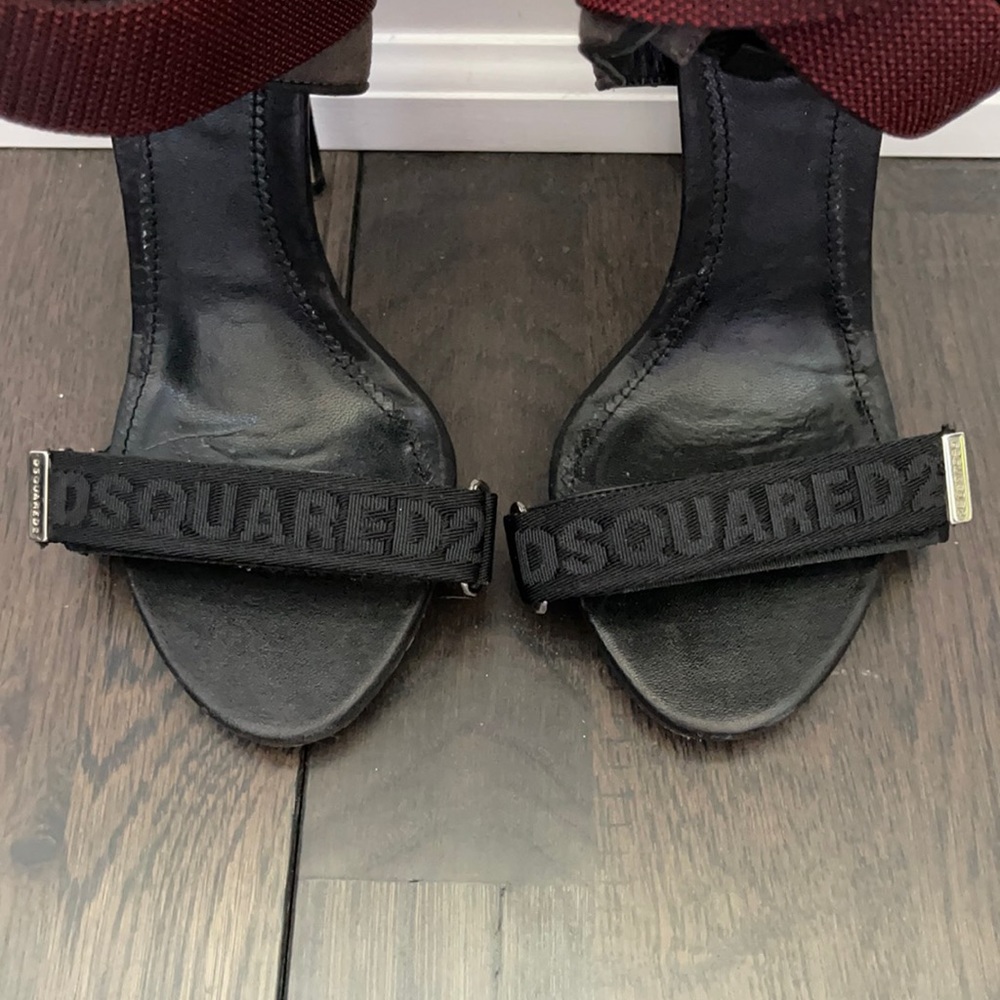 DSQUARED2 Strappy Buckle Open Toe Stiletto Heel 38 - Picture 3 of 10